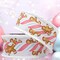 RG Ribbon: 2.5" Pink Gingerbread Kids Wired Ribbon with Striped Peppermint Candy Canes and Drift Edges - For Christmas Bows, Wreaths, Crafts, and Decorations